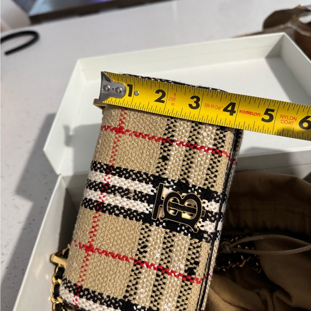 Burberry Beige and Black Plaid Crossbody Bag - Picture 16 of 16